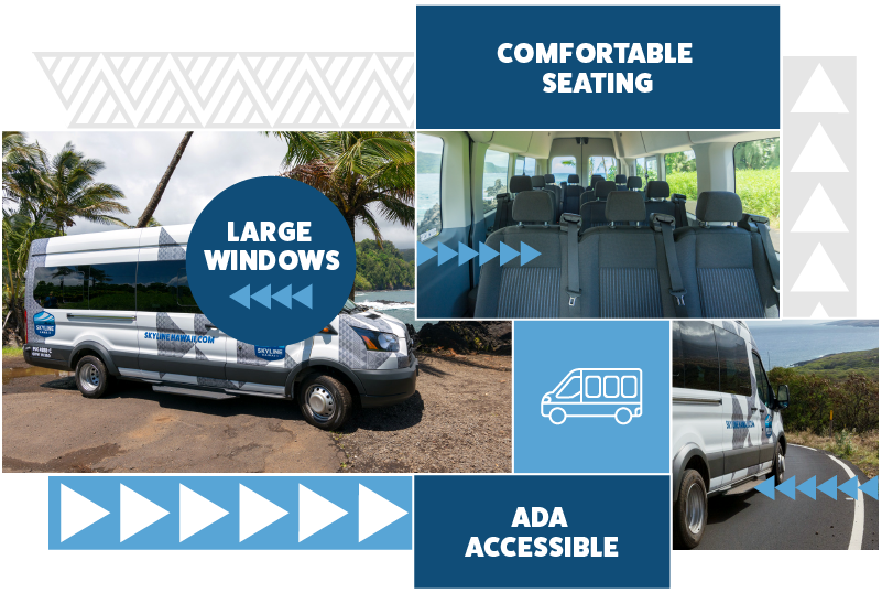 our vans are ada accessible and they ensure safe and comfortable conditions during every tour