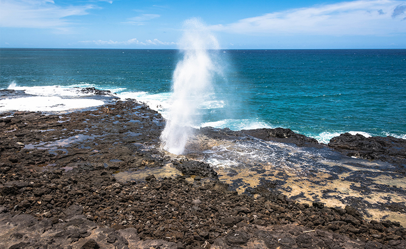 The Spouting Horn on Kauai is rooted in Hawaiian Legends